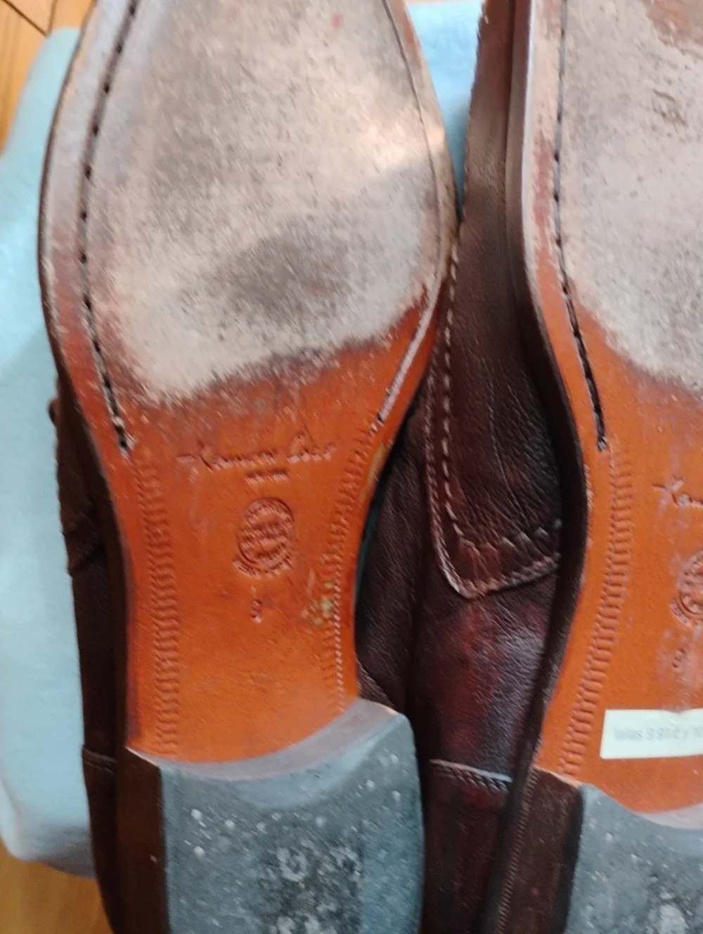 Kenneth Cole Men’s Dark Brown Leather Lace-Up Dress Oxfords Made In Italy